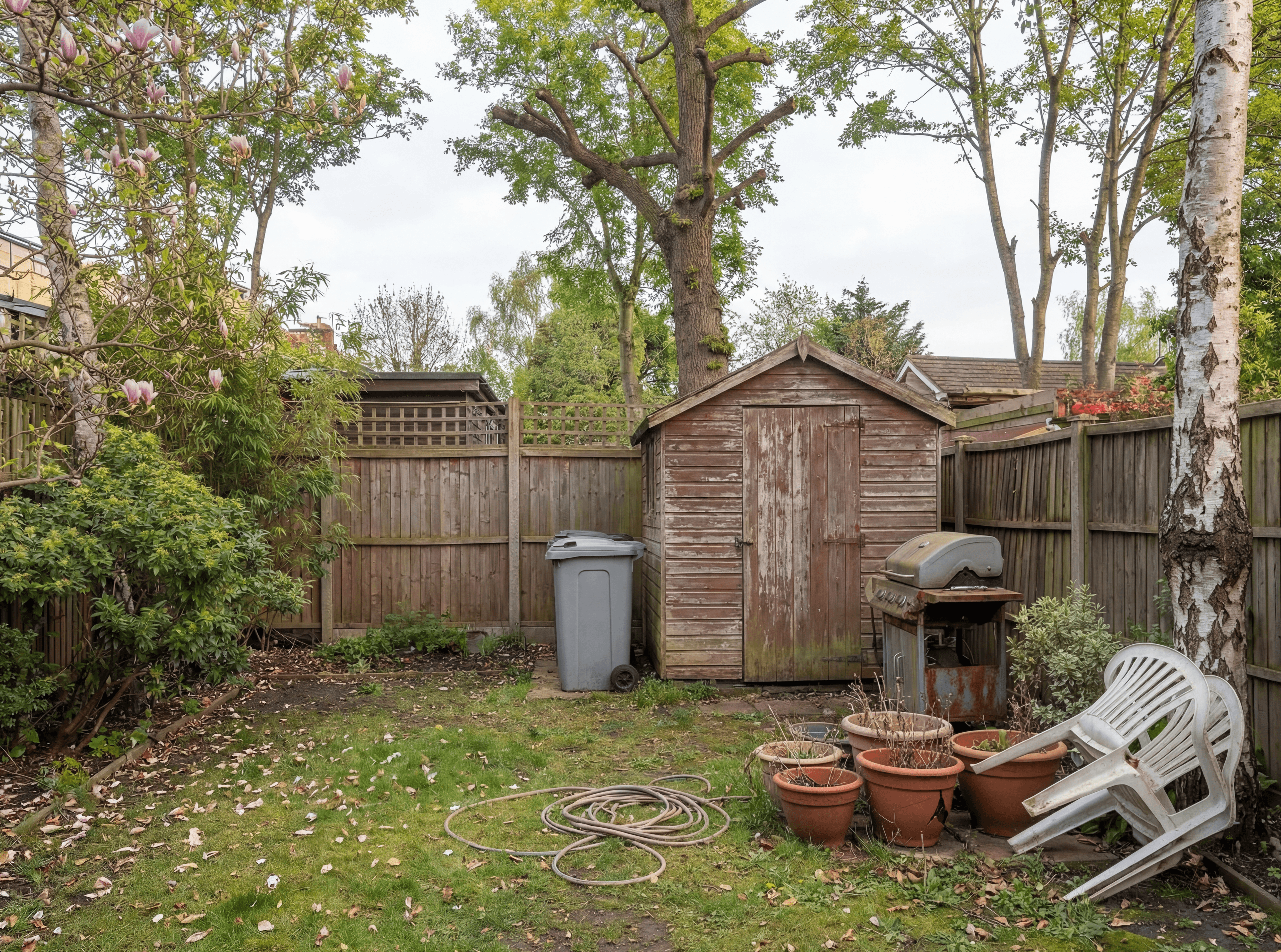 South London garden before render